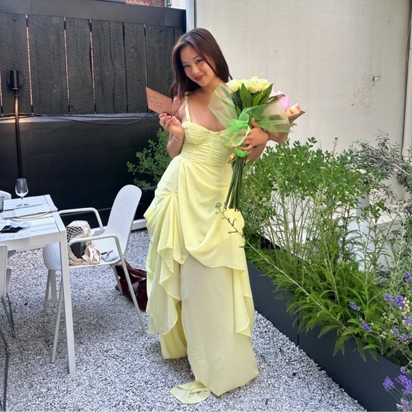 For Love & Lemon • June Maxi Dress (yellow) • MSRP $340 • small • NWT - Picture 5 of 9